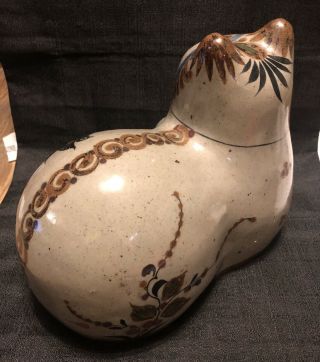 Large 12”x9.  5” Tonala Pottery Cat - Jorge Wilmot 2