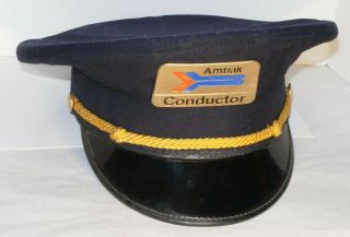 Amtrak Conductor Hat Obsolete Metal Badge/amtrak Button/union Made/7.  25