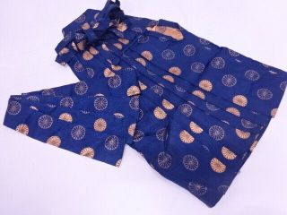 70323 Japanese Kimono / Vintage Andon Hakama (skirt Type) For Boys / Woven Kiku