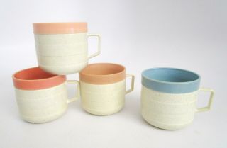 Cornish Therm - O Vintage Insulatedmid Century Coffee Cups Set Of 4