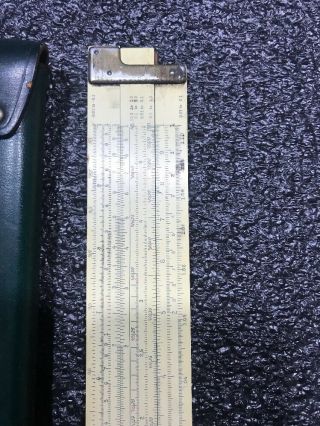 Vintage K&E Keuffel & Esser Co.  N.  Y.  4081 - 3 Slide Rule w/ Leather Case 4