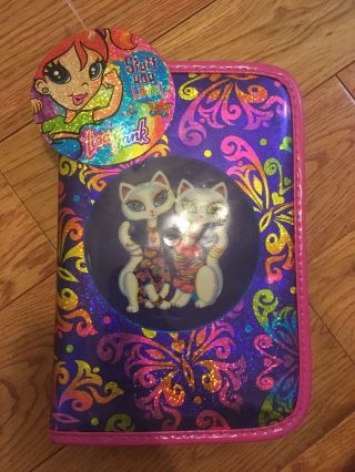Vtg Lisa Frank Siamese Cats Zip - Up Address Book Organizer Planner W/ Tag