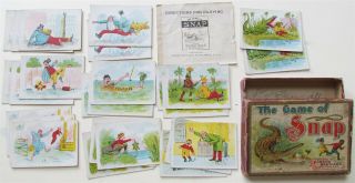 Antique Card Game Of Snap W/ Box