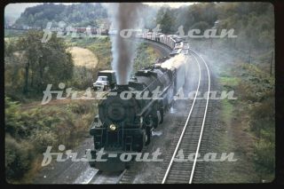 Duplicate Slide - Norfolk & Western N&w 1239 Steam Action On Freight