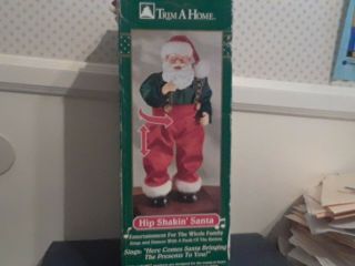 EXTREMELY RARE T.  L.  Toys Hip Shakin ' Santa Fully W.  Box Trim A Home 3