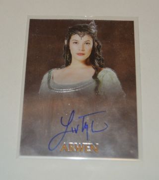 Liv Tyler Arwen Lord Of The Rings Autograph Card Topps Auto Signed Chrome Proof
