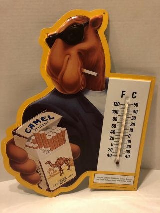 Vintage Joe Camel Thermometer Cigarette Store Display Promo Sign 1992