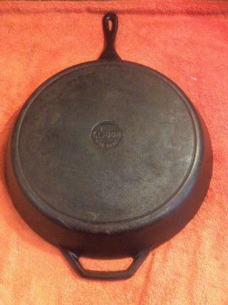 Vintage Lodge X - Large Cast Iron Skillet Frying Pan 14sk Made In Usa 15 " Cookware