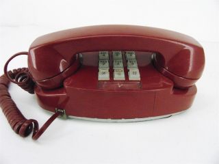 Vintage Princess Western Electric Red Push Button Bell System Telephone