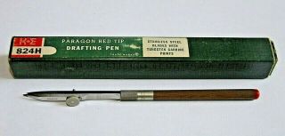 Keuffel & Esser Co.  Vintage Paragon Red Tip Drafting Pen,  K,  E 824h