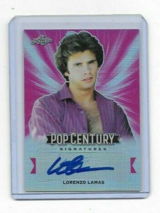 Lorenzo Lamas 2019 Leaf Pop Century Signatures Authentic Autograph 7/10 (b)