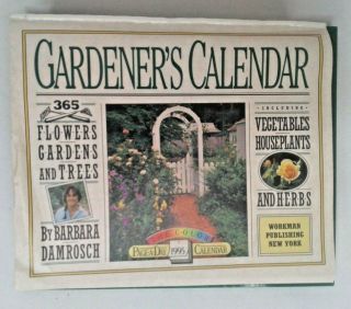 Gardeners Calendar Page - A - Day 1995 Flowers Garden And Trees By Barbara Damrosch