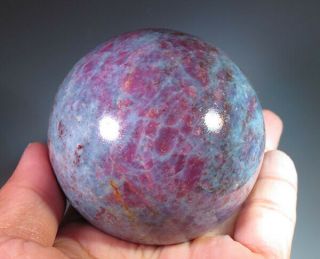 58mm (2.  3 ") Ruby In Kyanite Gemstone Crystal Sphere Ball From India 6898