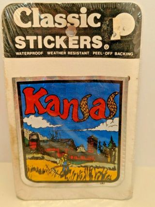 Vintage State Of Kansas Decal 1980 Classic Stickers