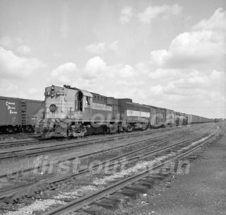 B&w Negative - Canadian Pacific Cp 8797 Mlw Action At Smiths Falls 1965