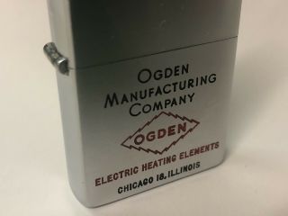 Vintage Zippo Bradford Pa Lighter Ogden Manufacturing Chicago 18 Il