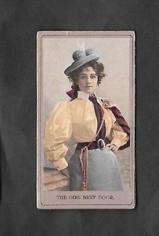 A.  T.  C.  1900 Scarce (sing A Song) Type Card  The Girl Next Door - Songs