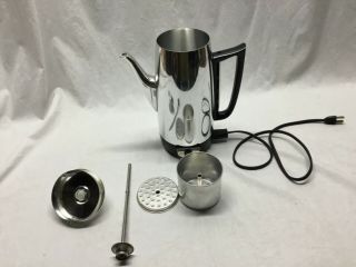 Vintage GE Percolator 9 Cup Coffee Maker A3P15 Immersible General Electric USA 3