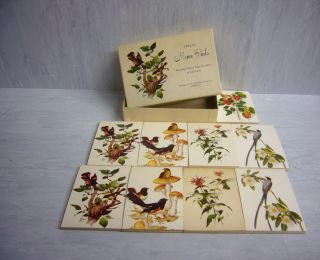Francis Lee Jaques Vintage Memo Note Pads Set Of 9 Flowers Birds
