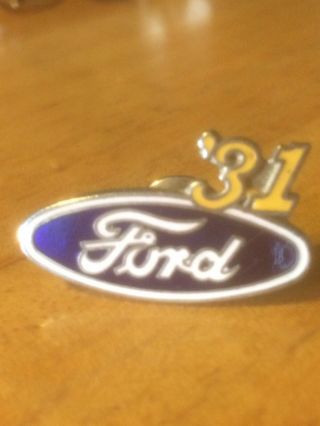 1931 Ford Oval Year Hat Pin Lapel Tie Tac Logo Car Truck 