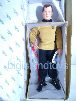 Star Trek Captain Kirk 1988 Hamilton Porcelain Doll W/ Box Phaser & Communicator
