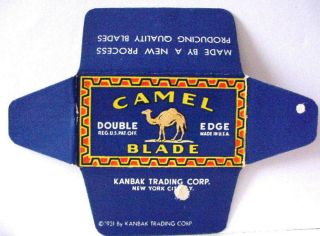 Vintage Rare Camel De Safety Razor Blade