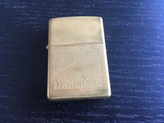 Vintage Brass Zippo Lighter Marlboro