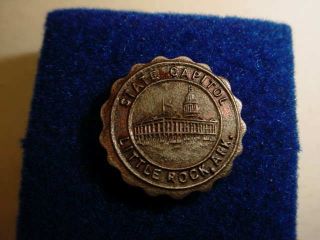 Vintage State Capitol Little Rock Arkansas Seal Lapel/hat Pin S42