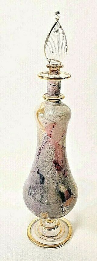 Vintage Hand Blown Glass Perfume Bottle