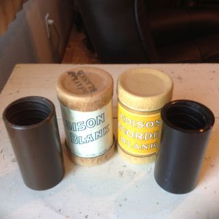 2 Edison Cylinder Phonograph Recording Blanks