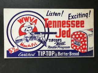 Tennessee Jed 1945 Radio Program Wwva Ward 