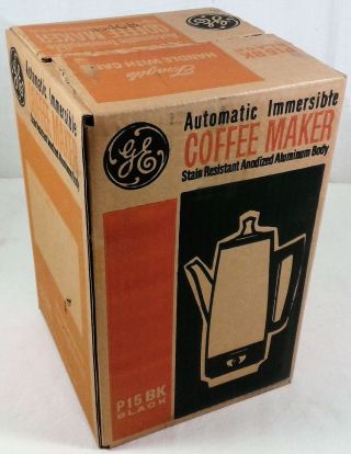 Nos Vtg Ge General Electric Coffee Maker Percolator P15 P15bk Black Automatic