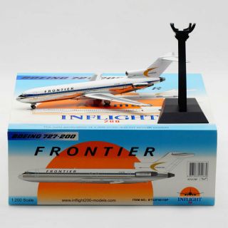 Inflight 1:200 Frontier Airlines Boeing 727 - 200 Diecast Aircarft Model N7278f