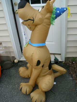 Gemmy Airblown Inflatable Scooby Doo Scrappy Happy Birthday Blow Up Sign 3 Ft 5