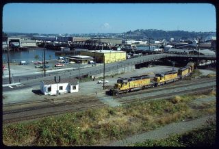 Rail Slide - Up Union Pacific 3153,  Tacoma Wa 8 - 11 - 1979
