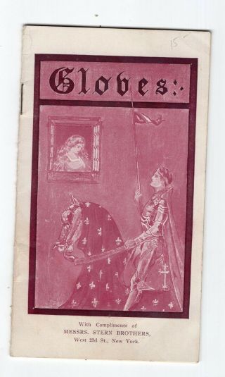 1901 Advertising Booklet For Gloves