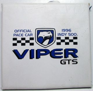 1996 Dodge Viper Gts Indianapolis 500 Official Pace Car Souvenir Seat Cushion 96