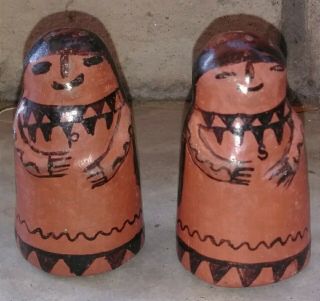 Maricopa Native American Pottery Indian Lady Salt And Pepper Shakers