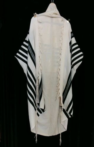 Kosher Tallit Prayer Shawl 100 Wool Size 60 72x58 In 184x148 Cm 2105