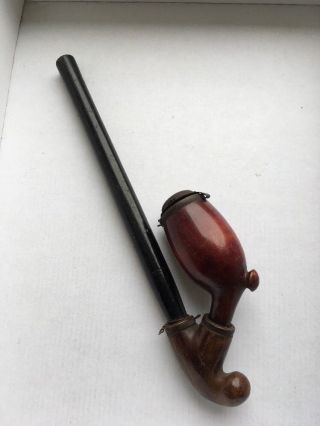 Vintage Carved Bowl Wooden Pipe,  Mouth Part Missing (?bruyere)