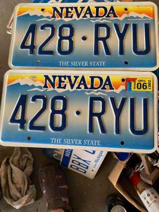Nevada 2006 License Plate Pair - 428 - Ryu.  -.