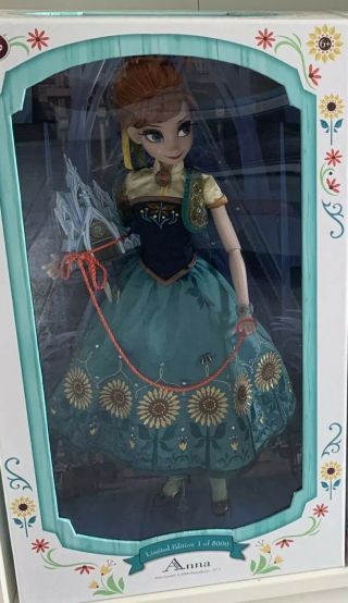 Disney Store Limited Edition Anna Doll 17 Inch Frozen Fever