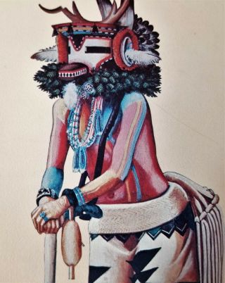 TSEP Kachina Deer Dancer - Hopi Painting Signed K.  Tuvehuema 3
