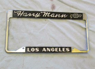 Harry Mann Chevrolet Los Angeles License Plate Frame Real Deal 1960 