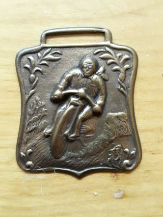Vintage Rare Early Motorcycle Racing Medal Possible Indian Or Harley