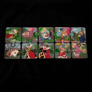 Chaser Le Alice In Wonderland Character Connection Mystery Puzzle Disney Pin Set
