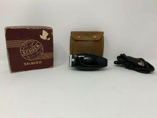 Vintage 1938 Electric Schick Shaver Model S Pouch And Box