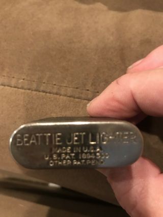 Vintage Beattie Jet Lighter U.  S.  Pat.  1894 300 Made Usa