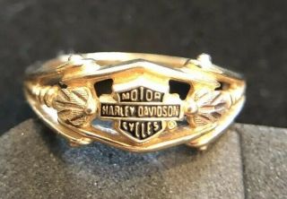 10k Black Hills Gold Harley Davidson Ladies Ring