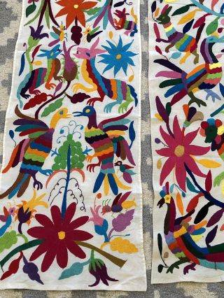 3 Gorgeous Authentic Mexican Otomi Mayan Art Embroidered Table Runners Set 3